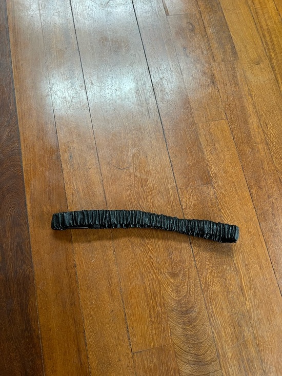 Vintage Burberry Black Gathered Leather Belt with Gunmetal Plaque Buckle - Picture 8 of 10